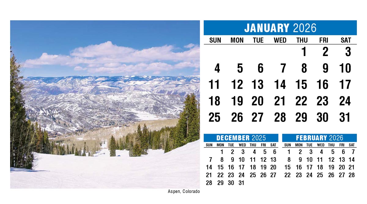 Galleria Scenes of America Promotional Desk Calendar (Eng) - 2026